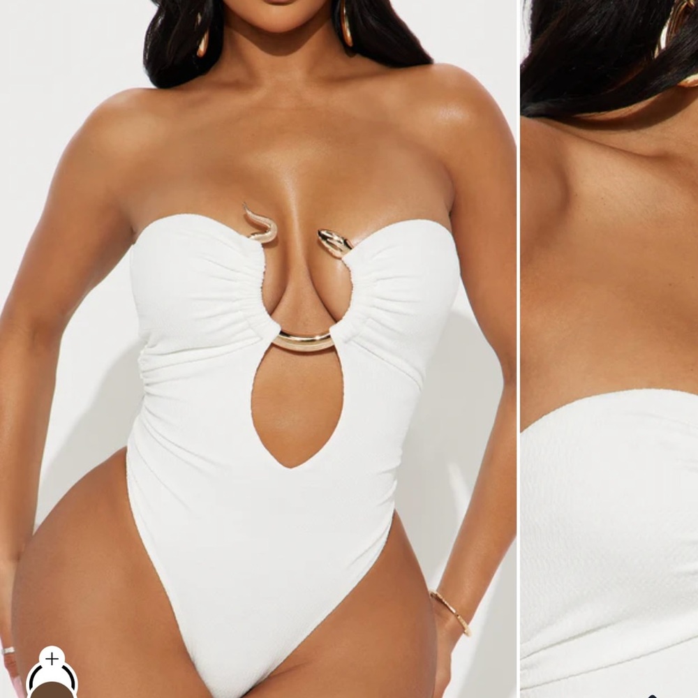 Fashion Nova Summer Snake One Piece Swimsuit